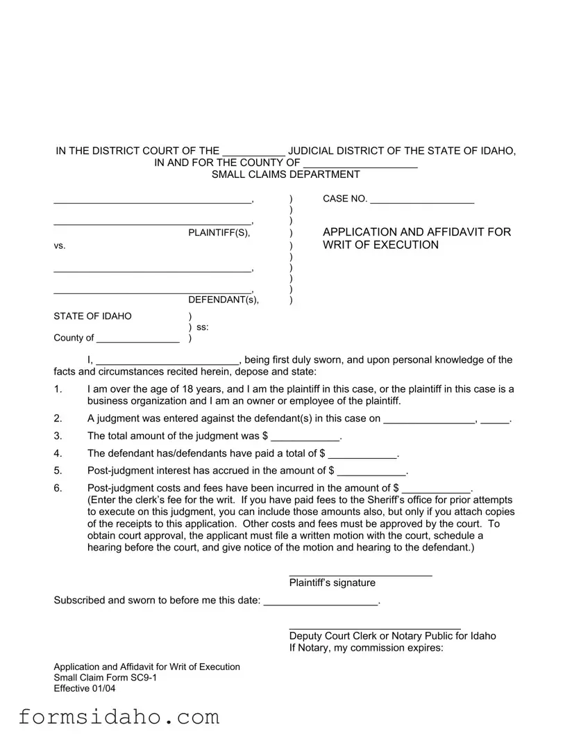 Idaho Sc 9 1 Form