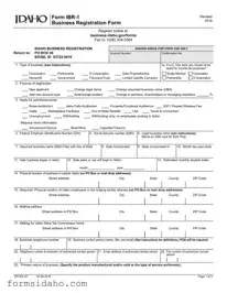 Idaho Business Registration Form