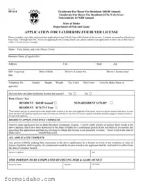 Idaho Sp 114 Form