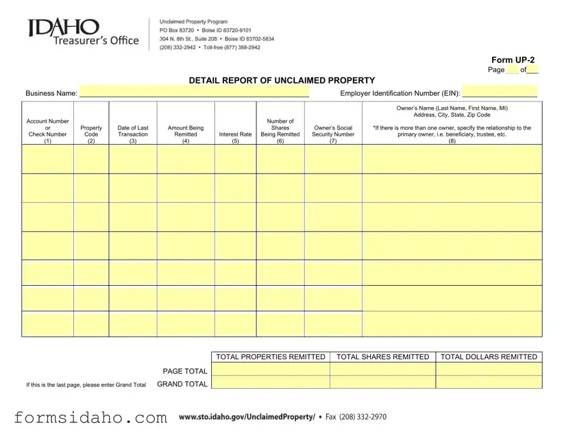 Up2 Idaho Form